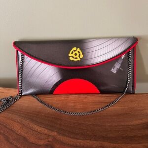 Kent Stetson Record clutch shoulder bag beautiful unique Chain Link Strap